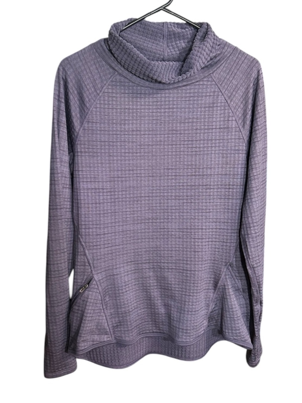 Champion Lavender Waffle Cowl Neck Pullover